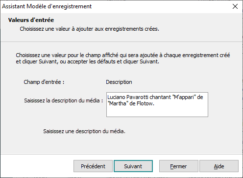 Modèle d’enregistrement